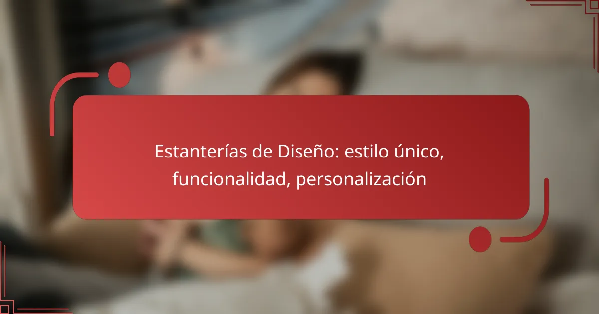 Estanterías de Diseño: estilo único, funcionalidad, personalización