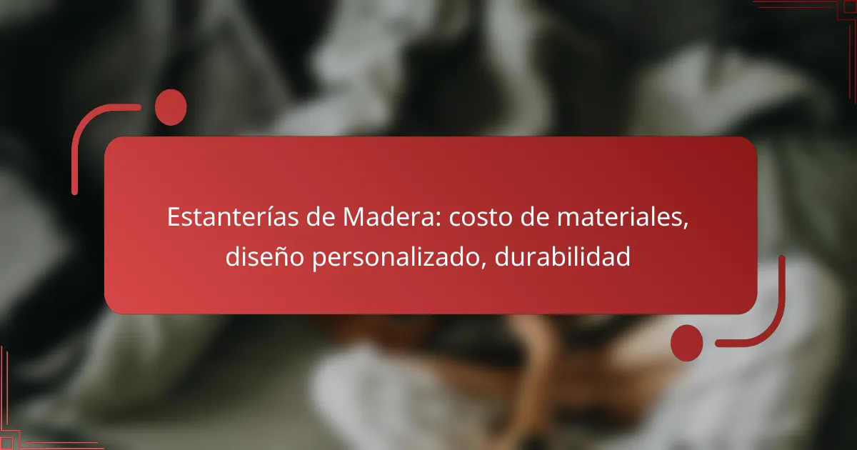 Estanterías de Madera: costo de materiales, diseño personalizado, durabilidad